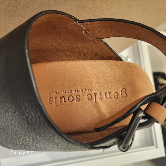 Gentle Souls by Kenneth Cole Women's Inka Wedge Sandal. Black. NIB. Size Various - Picture 4 of 10